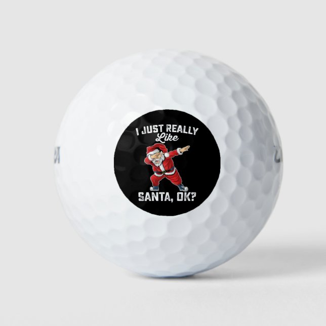 Pelotas De Golf Me Gusta Realmente El Navidad De La Familia Santa  (Anverso)