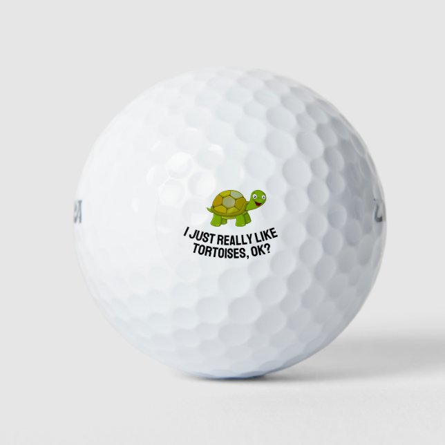Pelotas De Golf Me Gusta Realmente Tortoises Ok Cuesta Tortoise (Anverso)