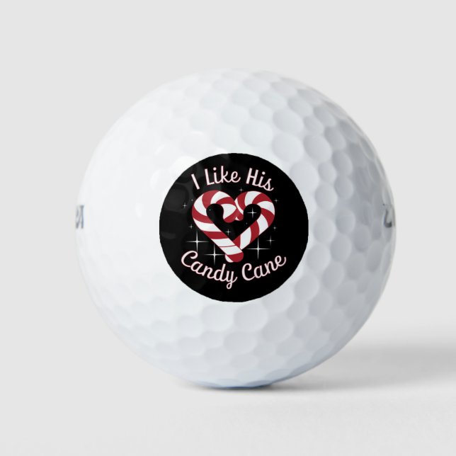 Pelotas De Golf Me Gusta Su Candy Cane Funny Pareja (Anverso)