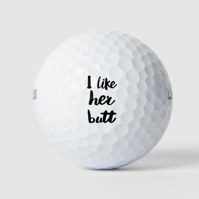 Pelotas De Golf Me gusta su trasero (Anverso)