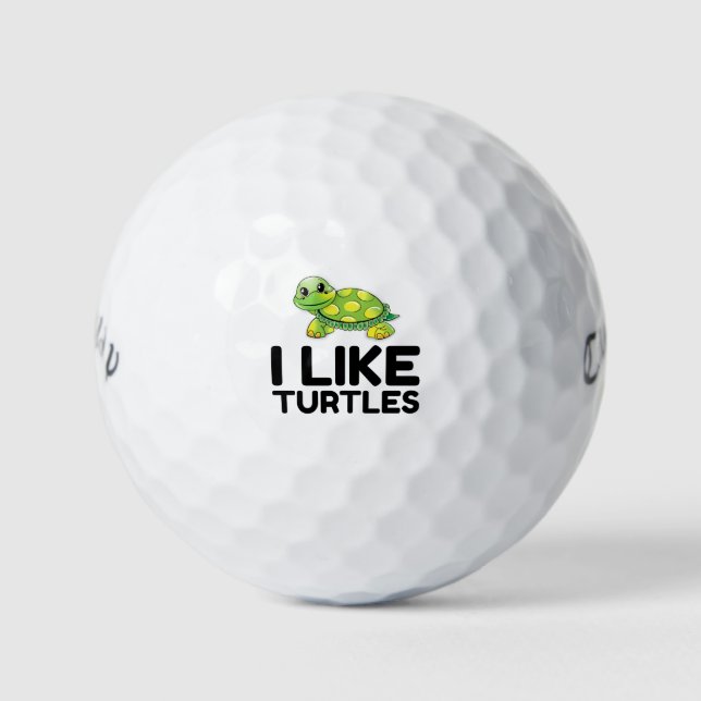 Pelotas De Golf Me Gustan Las Tortugas (Anverso)