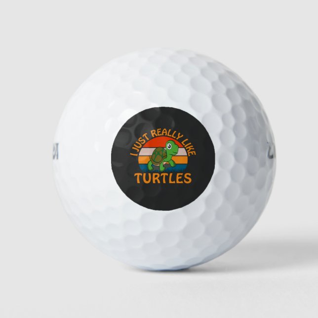 Pelotas De Golf Me Gustan Las Tortugas (Anverso)
