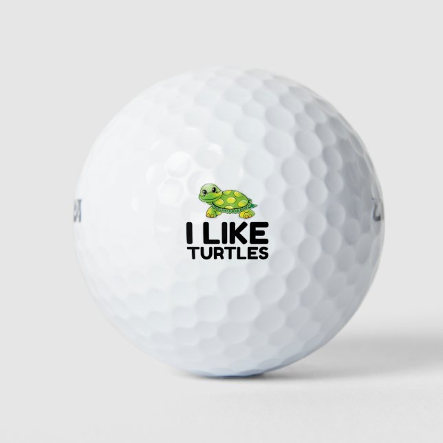 Pelotas De Golf Me Gustan Las Tortugas (Anverso)