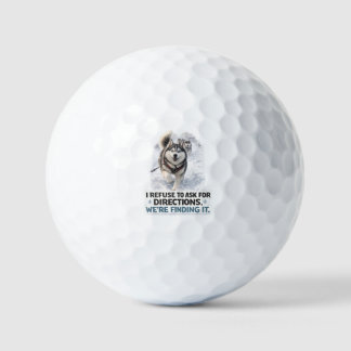 Pelotas De Golf Me niego a pedir direcciones divertido dicho de hu