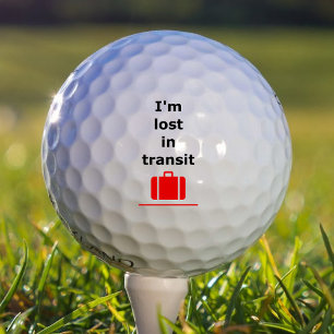 Pelotas De Golf Me perdí en la maleta de viajes en tránsito color 