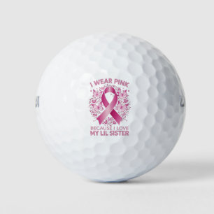 Pelotas De Golf Me pongo rosa por la conciencia del cáncer de mama