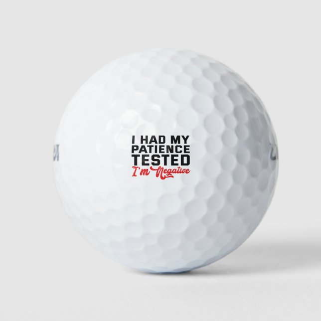 Pelotas De Golf Me Probaron Mi Paciencia Y Volvió Negativo (Anverso)