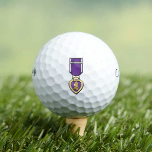 Pelotas De Golf Medalla Corazón Púrpura (Camiseta in situ)