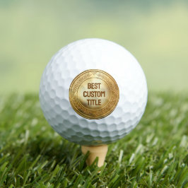 Pelotas De Golf Medalla de oro realista 3D personalizable y editab