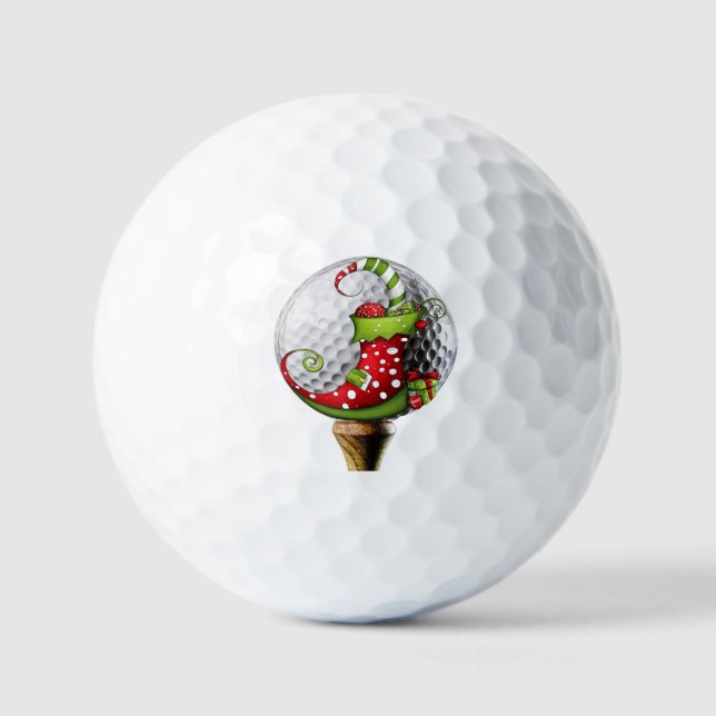 Pelotas De Golf Media de Navidad (Anverso)