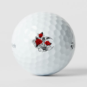 Pelotas De Golf Media luna mecánica con rosas rojas