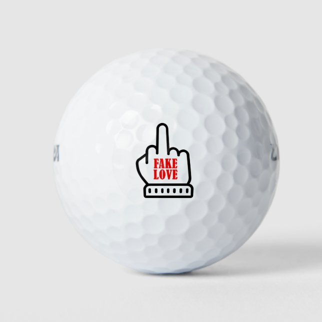 Pelotas De Golf Medio Finger Fake Love (Anverso)
