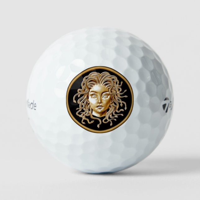 Pelotas De Golf Medusa Medallion Gold de lujo (Anverso)