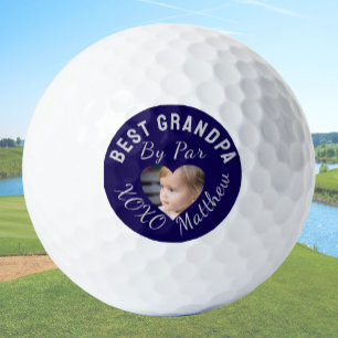 Pelotas De Golf Mejor abuelo foto personalizada de niños azul