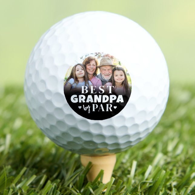 Pelotas De Golf Mejor Abuelo Por Foto De Par (Best Grandpa By Par Photo Golf Balls)