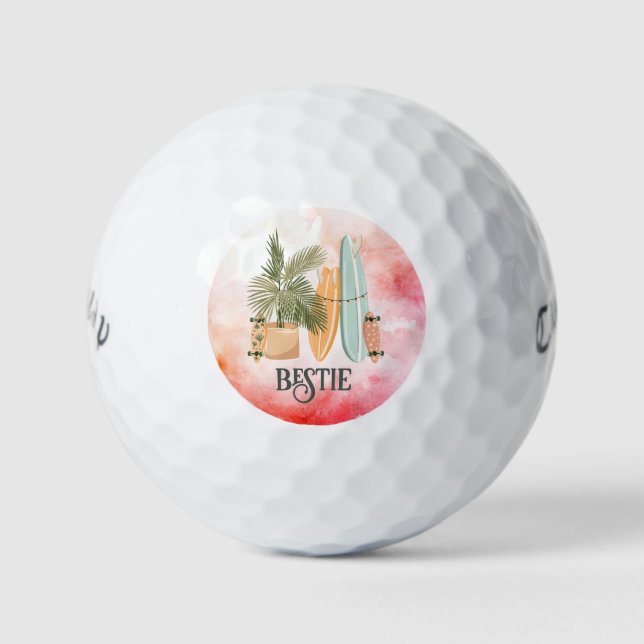 Pelotas De Golf Mejor Amigo De Las Mujeres personalizados (Anverso)