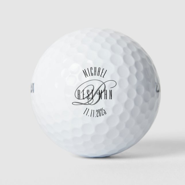 Pelotas De Golf Mejor Boda de hombre personalizado (Anverso)