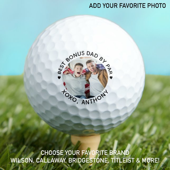 Pelotas De Golf Mejor BONUS DAD De Par Foto Personalizada (Subido por el creador)