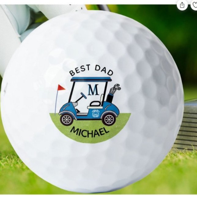 Pelotas De Golf Mejor Carro Personalizado de Papá Personalizado (Subido por el creador)