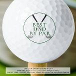 Pelotas De Golf MEJOR DAD DE PAR Funny Green Golf Clubs<br><div class="desc">Para el amante especial del golf Dad, dale este regalo de un juego de pelotas de golf con el gracioso dicho BEST DAD BY PAR en un color de texto verde editable. Gran regalo para el padre golfista para el Día del Padre, su cumpleaños o una fiesta. ASISTENCIA: Para obtener...</div>