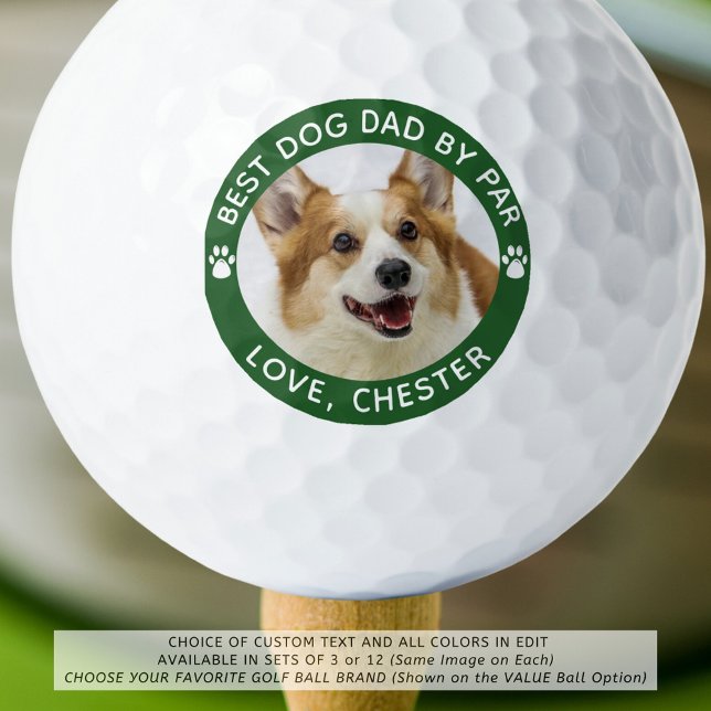 Pelotas De Golf MEJOR DAD DE PERRO DE PAR Paw Foto impresa verde (Subido por el creador)