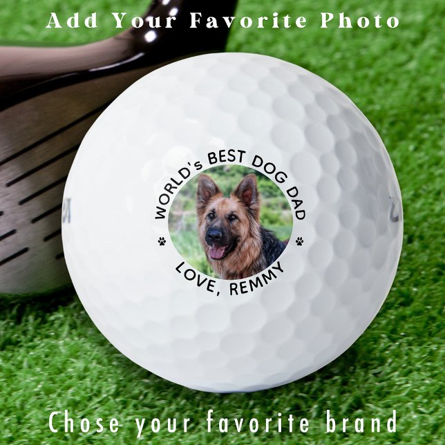 Pelotas De Golf Mejor DAD de PERRO del mundo - Foto Mascota person (Subido por el creador)