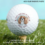 Pelotas De Golf Mejor DAD DOG De Par Paw Foto Personalizado Impres<br><div class="desc">Mejor Papá Por Par... ¡Dos de tus cosas favoritas, golf y perro! Ahora puedes llevar a tu mejor amigo mientras juegas 18 agujeros . Personalizar estas pelotas de golf y accesorios de golf con tu foto y nombre favoritos de los perros. ¡Un gran regalo para todos los amantes del golf...</div>