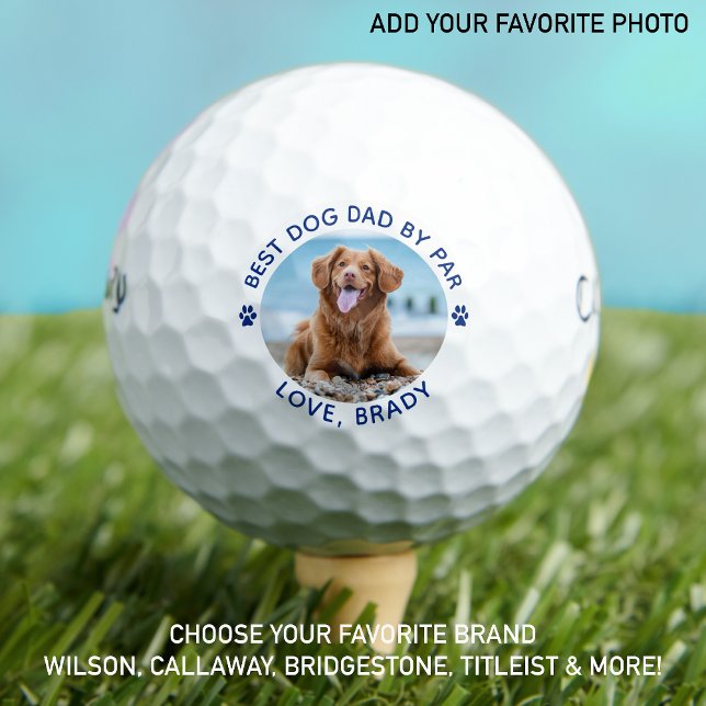 Pelotas De Golf Mejor DAD DOG Por Par Personalizado Paw Imprimir F (Subido por el creador)