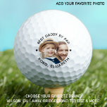 Pelotas De Golf Mejor DADDY De Par Foto Personalizada<br><div class="desc">Mejor Papi Por Par... Dos de tus cosas favoritas, golf y tus hijos. Ahora puedes llevarlos contigo mientras juegas 18 agujeros . Personalizar estas pelotas de golf con tu foto y nombre favoritos de tus hijos. Ya sea un cumpleaños, un día para los padres o Navidades, estos bailes de golf...</div>