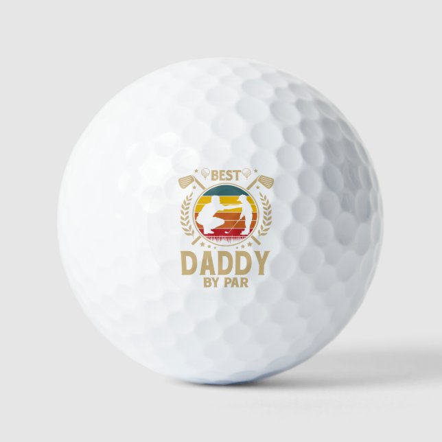 Pelotas De Golf Mejor DADDY Por Par (Anverso)