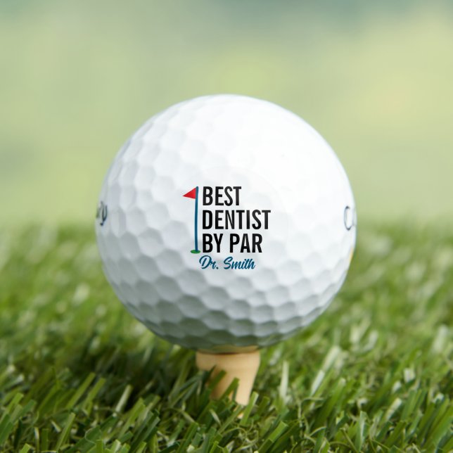 Pelotas De Golf Mejor Dentista Por Regalo Personalizado De Par (Camiseta in situ)