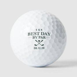 Pelotas De Golf Mejor Día por Par Elegante Boda Personalizada