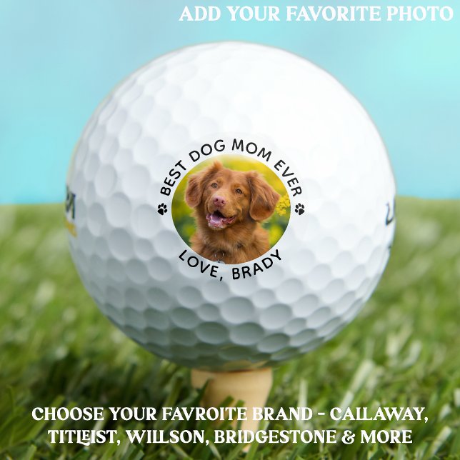 Pelotas De Golf Mejor DOG MOM Mascota personalizado alguna vez Fot (Subido por el creador)