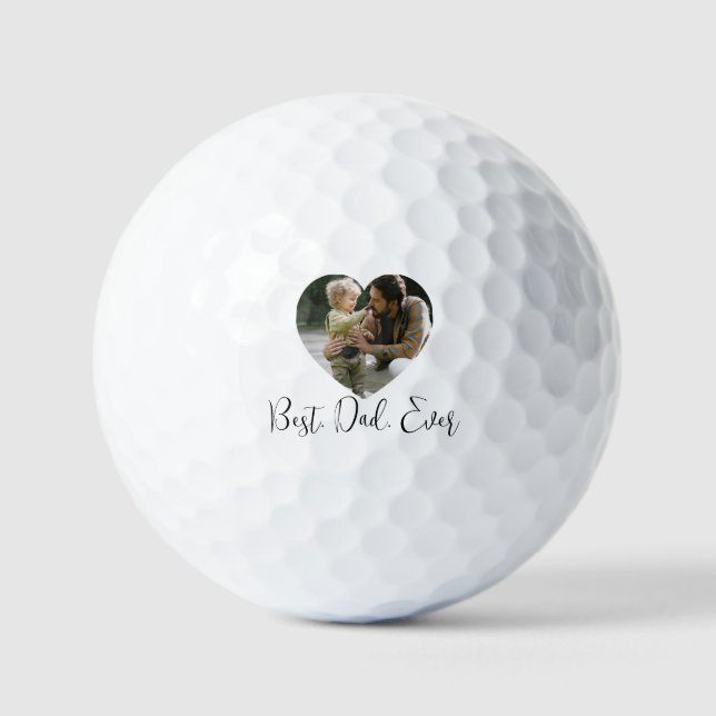 Pelotas De Golf Mejor foto personalizada de papá (Anverso)