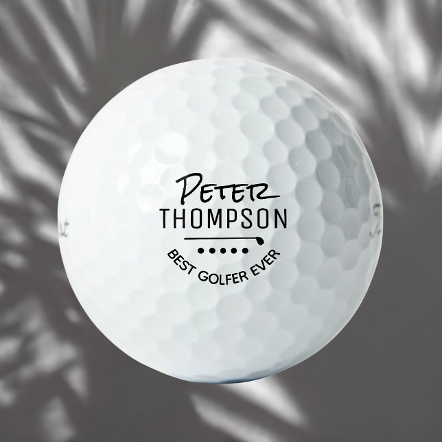 Pelotas De Golf Mejor Golfer blanco y negro (Subido por el creador)