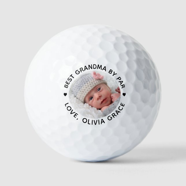 Pelotas De Golf Mejor GRANDMA Por Par Personalizado Photo (Anverso)