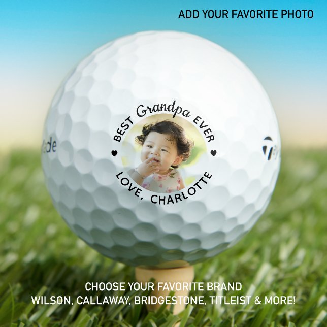 Pelotas De Golf Mejor GRANDPA de la historia - Foto personalizada  (Subido por el creador)