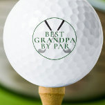 Pelotas De Golf MEJOR GRANDPA DE PAR Funny Green Golf Clubs<br><div class="desc">Para el abuelo especial entusiasta del golf, dé este regalo de un juego de pelotas de golf con el divertido dicho BEST GRANDPA BY PAR en un color de texto verde editable y blanco. Gran regalo para el abuelo golfista por el Día del Abuelo, el Día del Padre, su cumpleaños...</div>
