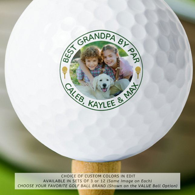 Pelotas De Golf MEJOR GRANDPA DE PAR Photo Golfer Green (Subido por el creador)