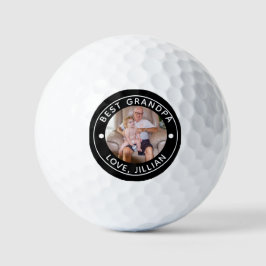 Pelotas De Golf MEJOR GRANDPA DE PAR Photo Monogram