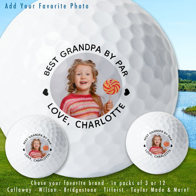 Pelotas De Golf MEJOR GRANDPA Moderno DE PAR Cute Foto personaliza (Subido por el creador)