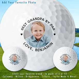Pelotas De Golf Mejor GRANDPA Moderno De Par Foto Personalizada