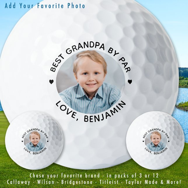 Pelotas De Golf Mejor GRANDPA Moderno De Par Foto Personalizada (Subido por el creador)