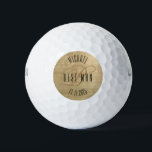 Pelotas De Golf Mejor Hombre Personalizado Cepillado Oro<br><div class="desc">Haz tu propia pelota de golf personalizado. Personalice este diseño con su propio texto. Puede realizar un personalizar adicional de este diseño seleccionando el enlace "personalizar adicional" si lo desea.</div>