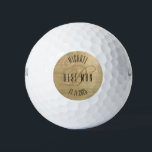 Pelotas De Golf Mejor Hombre Personalizado Cepillado Oro<br><div class="desc">Haz tu propia pelota de golf personalizado. Personalice este diseño con su propio texto. Puede realizar un personalizar adicional de este diseño seleccionando el enlace "personalizar adicional" si lo desea.</div>