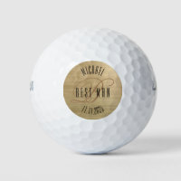 Mejor Hombre Personalizado Cepillado Oro