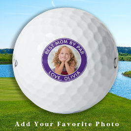 Pelotas De Golf Mejor Mamá Por Foto Personalizada De Par