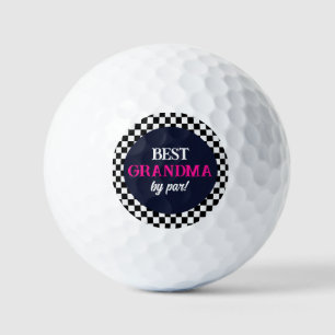 Pelotas De Golf Mejor Mancha Moderna de Cheque Rosado Caliente
