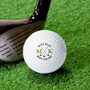 Pelotas De Golf Mejor Monograma Golfer moderno