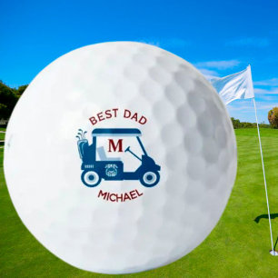Pelotas De Golf Mejor Papá Carrito de Golf Personalizado Monograma